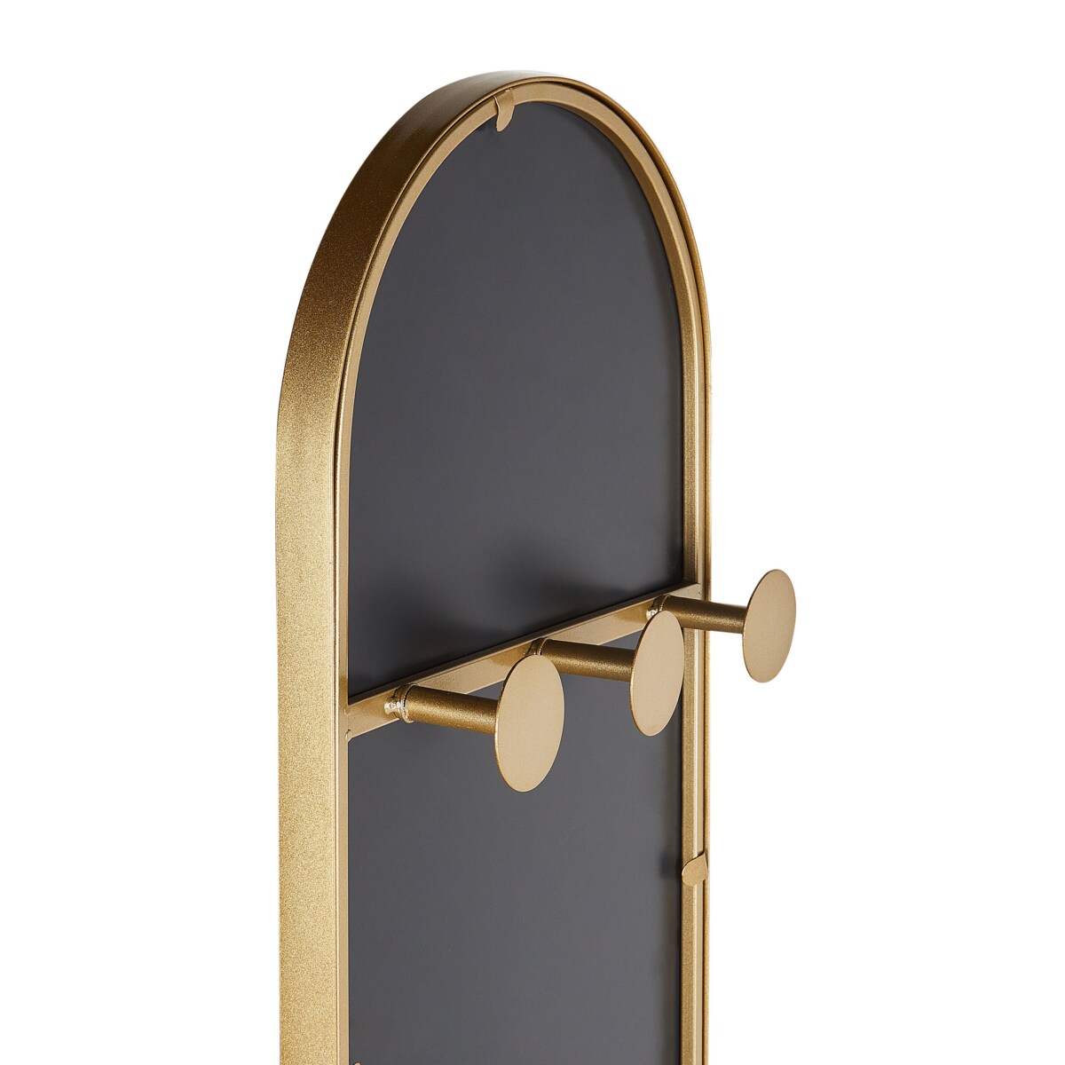 Wieszak stojący z lustrem złoty MOODY