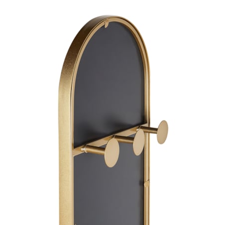 Wieszak stojący z lustrem złoty MOODY