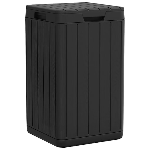 vidaXL Zewnętrzny kosz na śmieci, antracytowy, 38x38x65 cm, PP