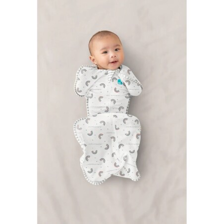 Otulacz Swaddle UP - rozmiar S - biały, tęcza - ETAP1 - 1 TOG Original