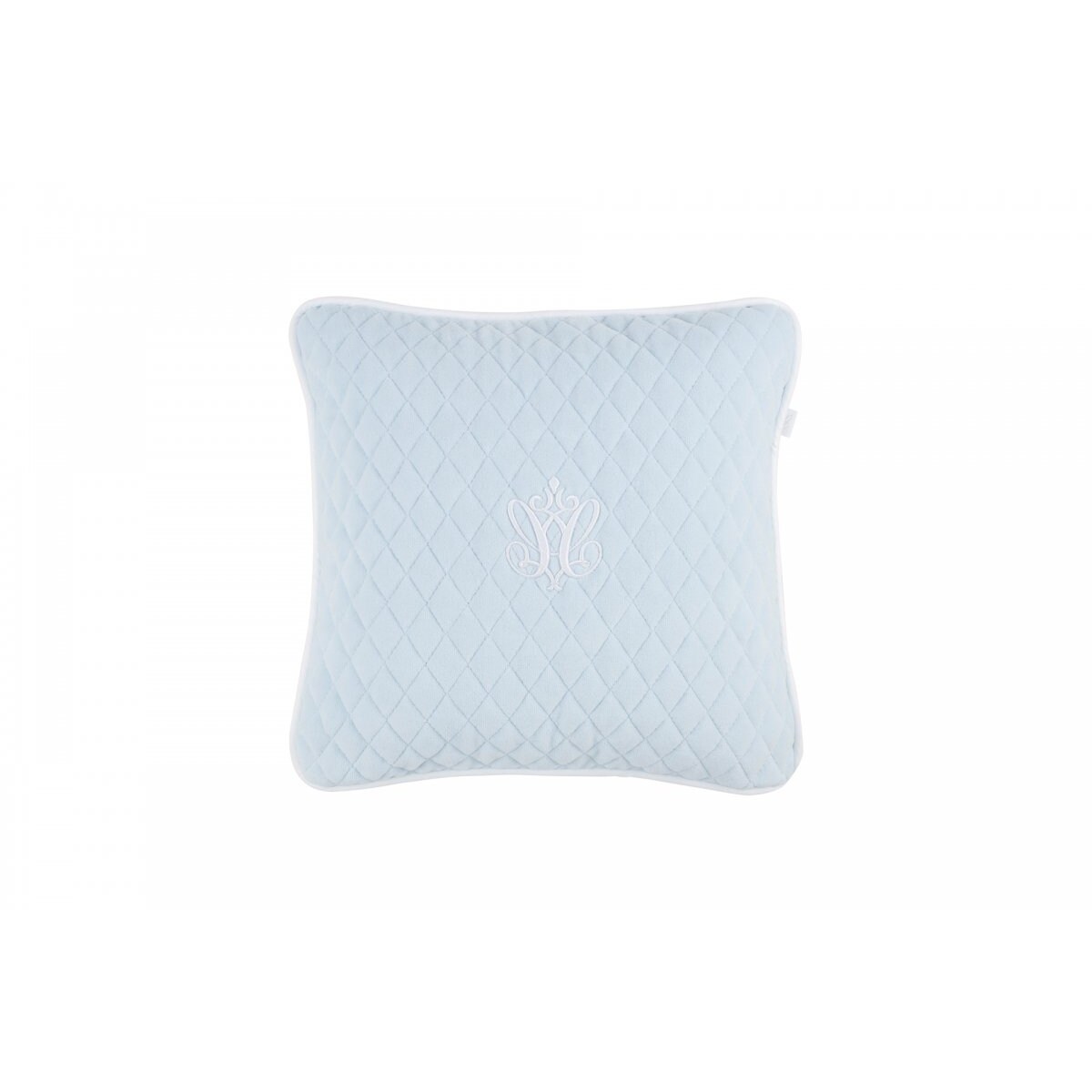 Poduszka błękitna pikowana duża