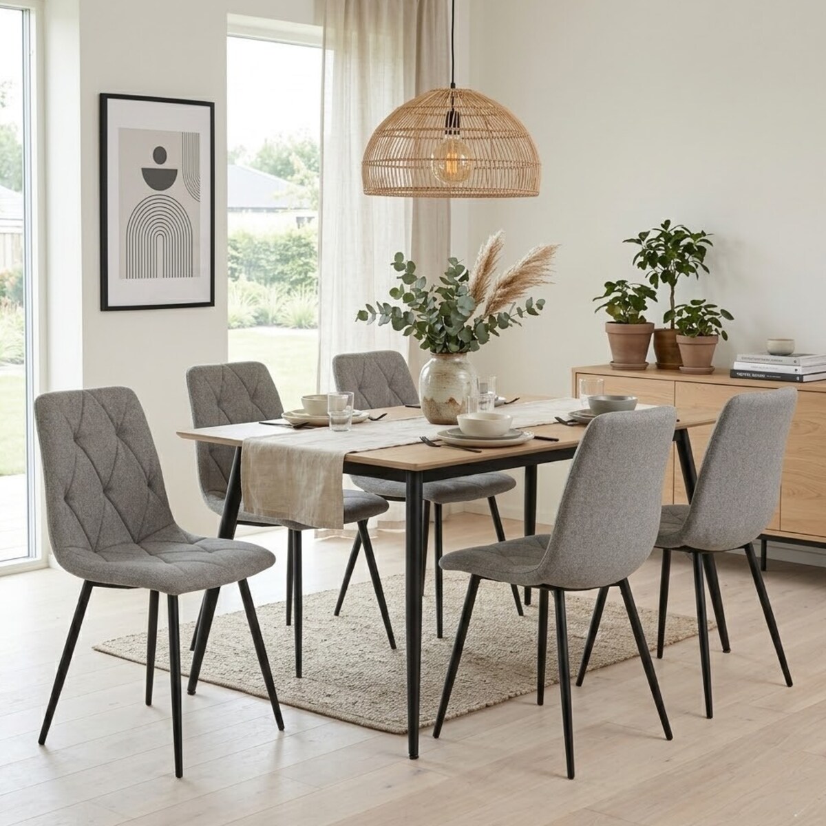 Krzesło tapicerowane welurowe do Jadalni salonu pikowane wygodne