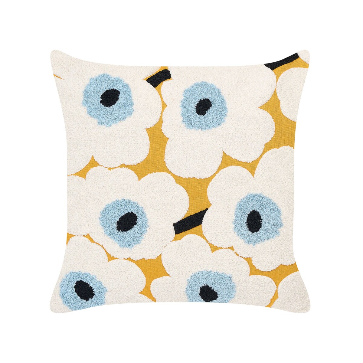 2 bawełniane poduszki dekoracyjne haftowane w kwiaty 45 x 45 cm wielokolorowe SPRUCE