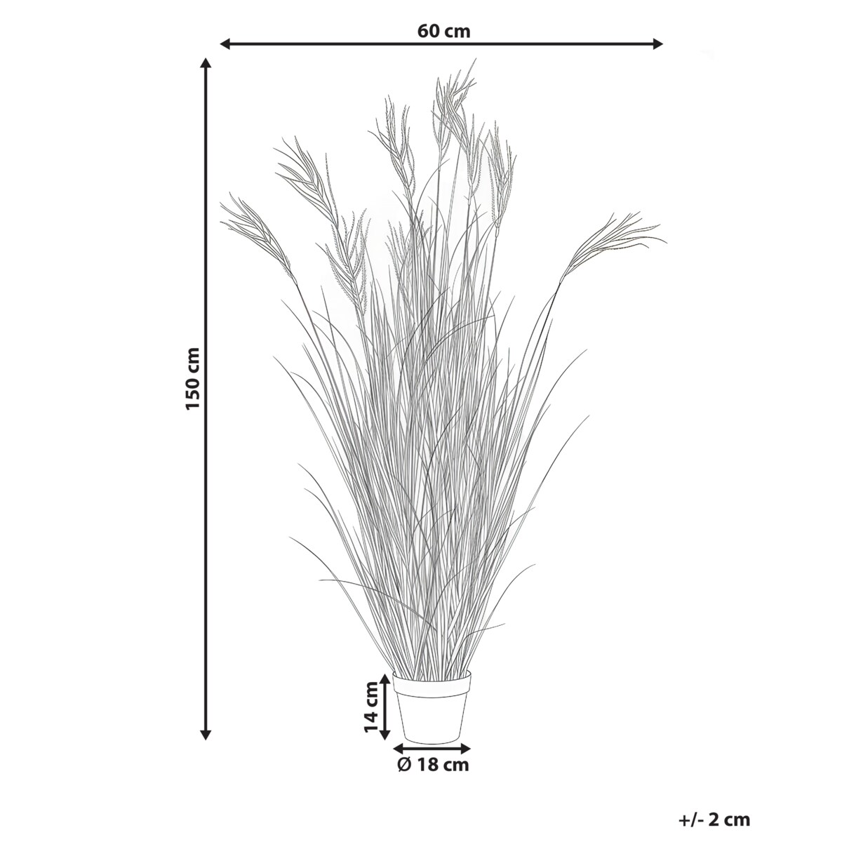 Sztuczna roślina CLAW FLOWER 150 cm Zielony