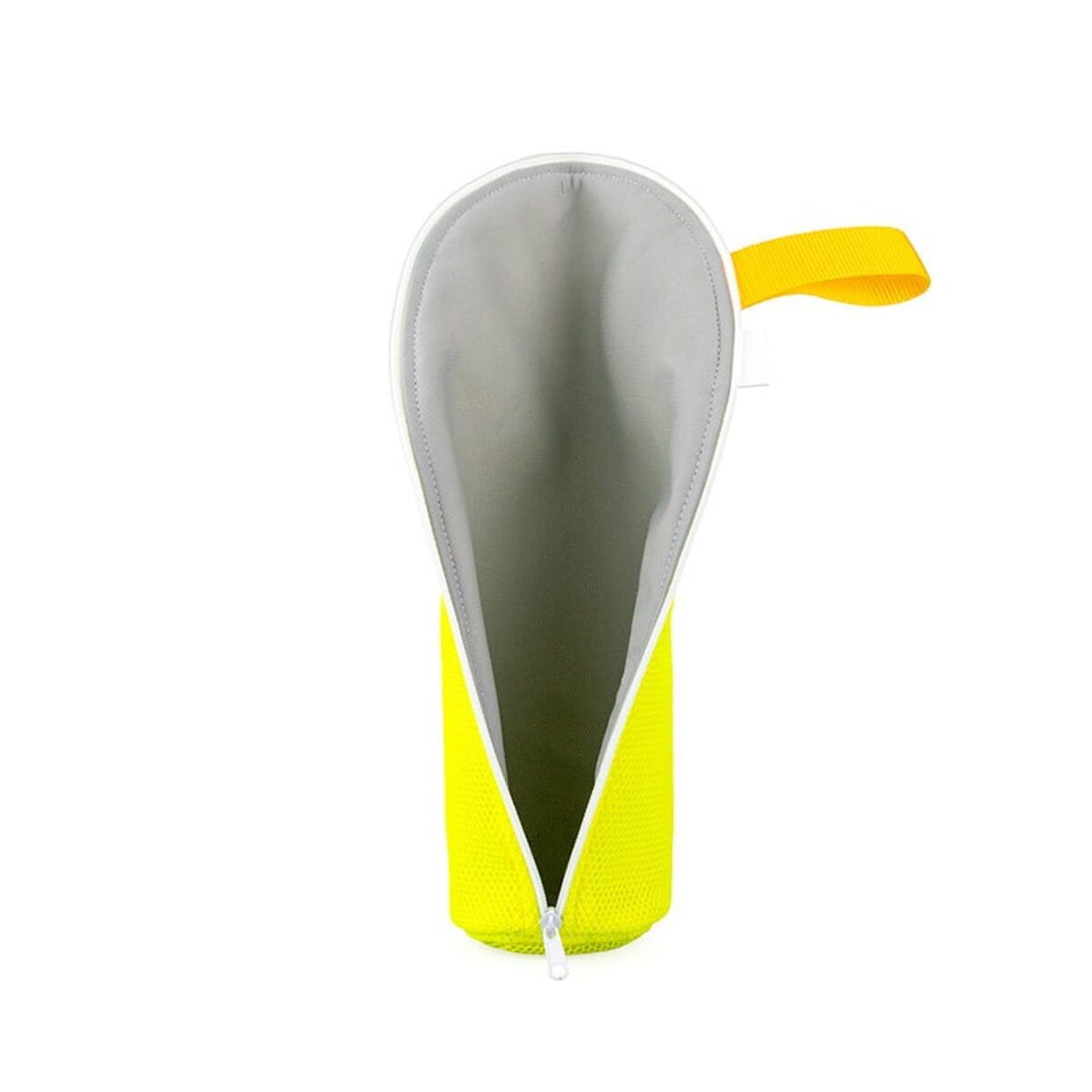 Etui podróżne, opakowanie na butelki z zamkiem żółte