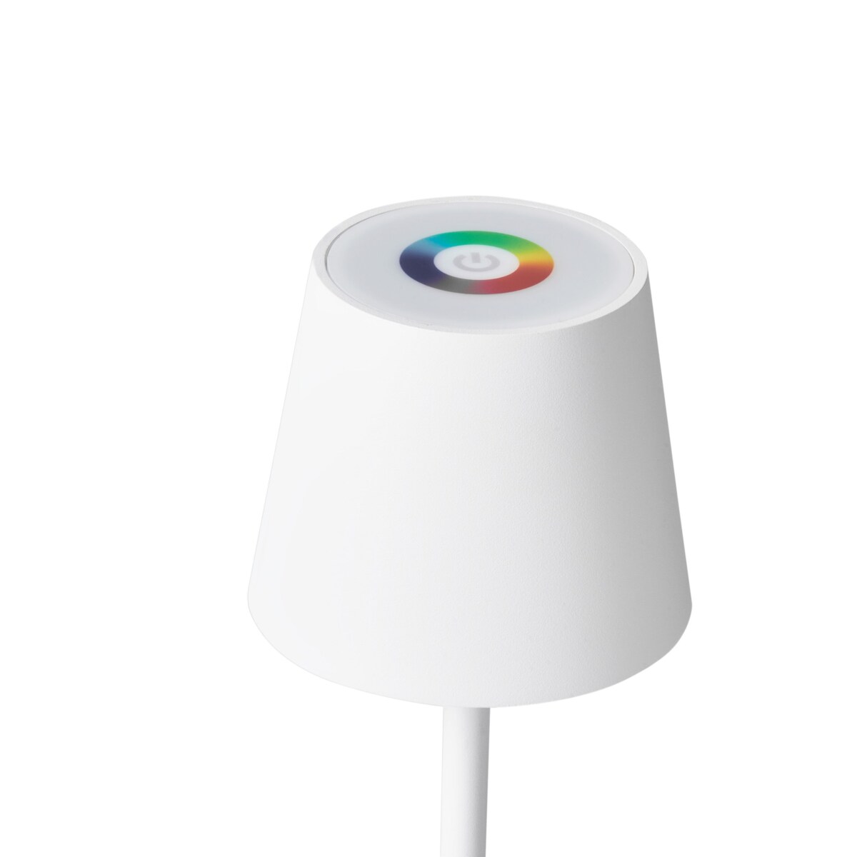 Bezprzewodowa lampa stołowa metalowa biała VALIRA