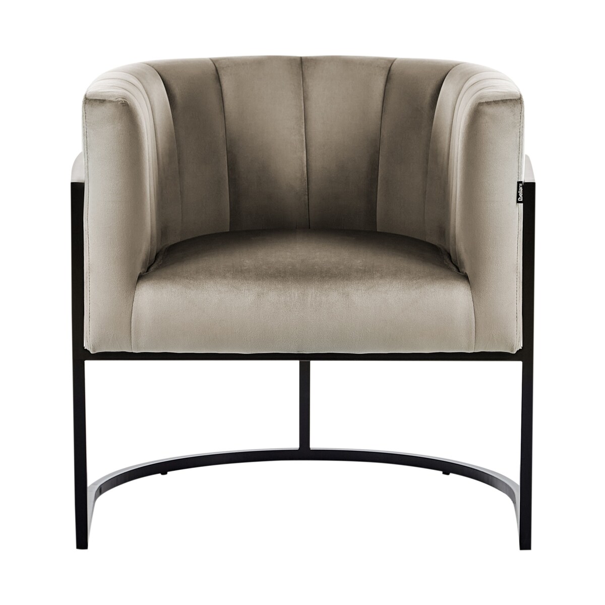 Fotel LARVIK II Welur Beżowoszary