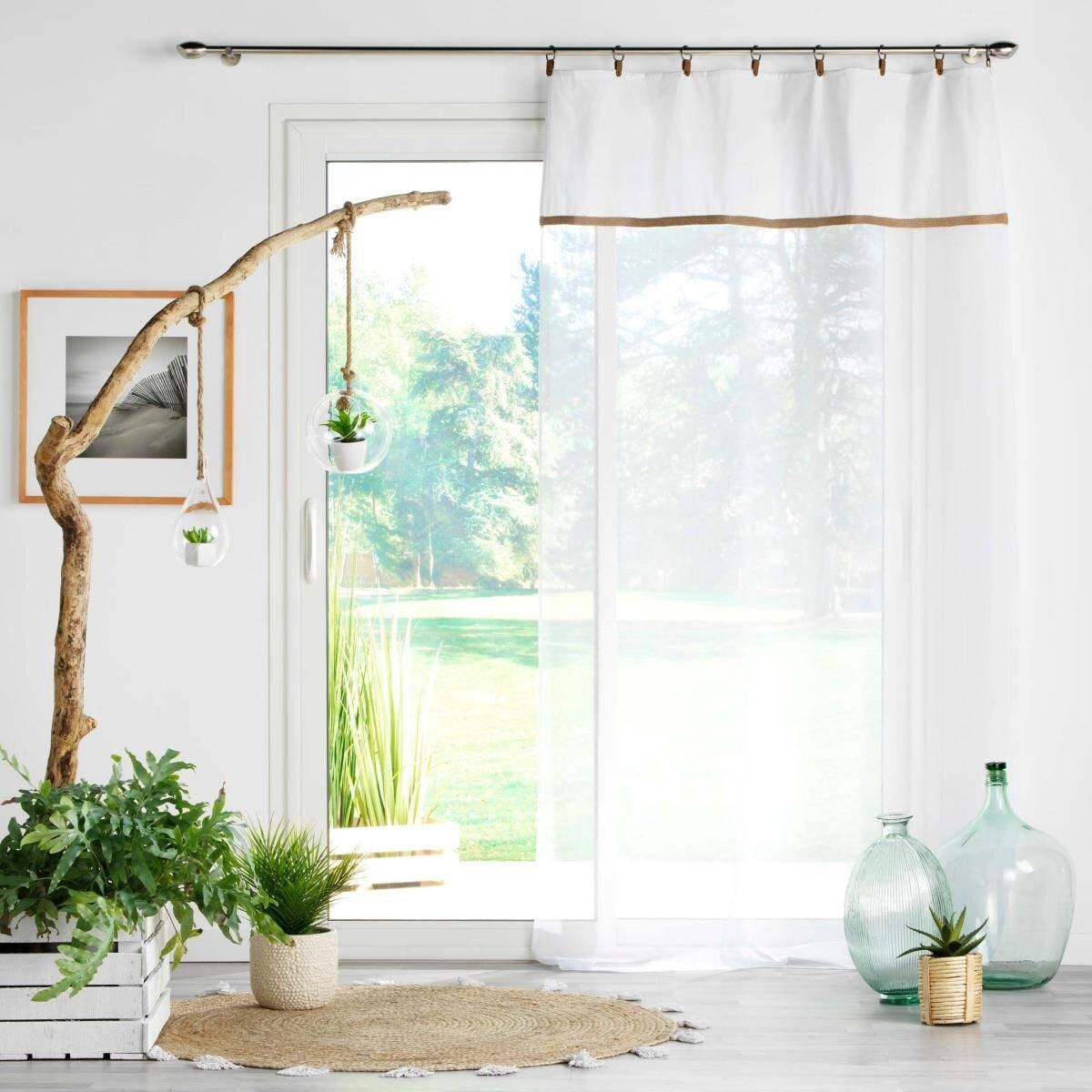 Firanka do salonu na przelotkach LEANA, woal, 140 x 240 cm