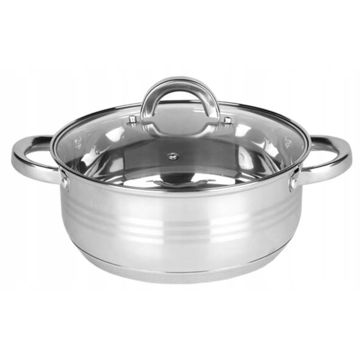 Garnek rondel na indukcję stalowy 24cm z pokrywką ROSSNER