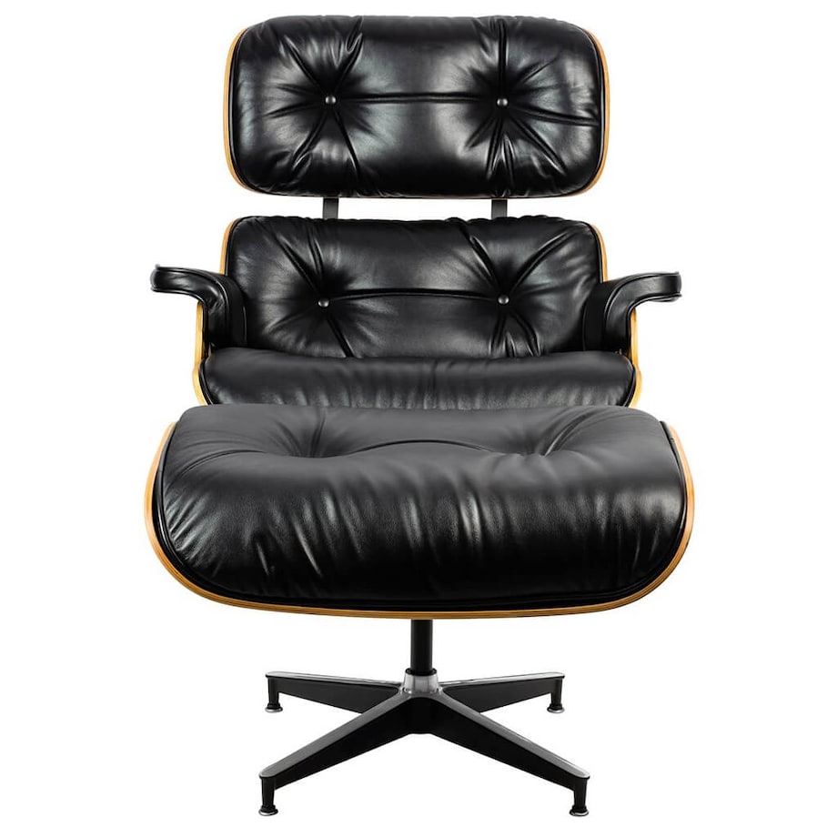 Szeroki fotel Lounge salonowy do wypoczynku czarny orzech, King Home