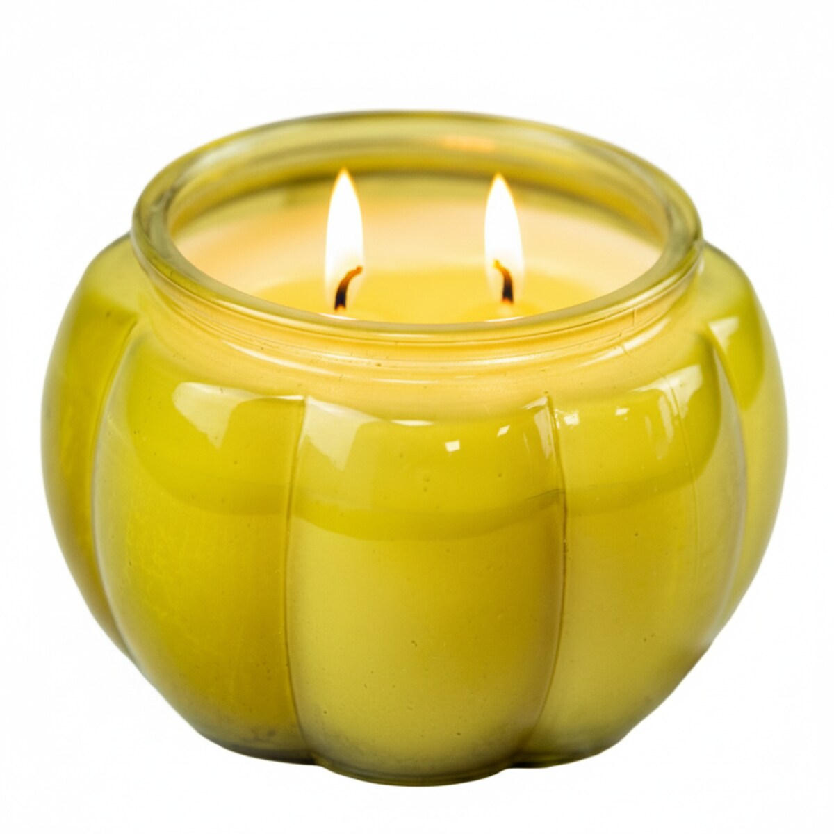 Świeca Na Halloween Jesienna Świeczka Szklana Dynia Dekoracja 11,5 Cm Żółta