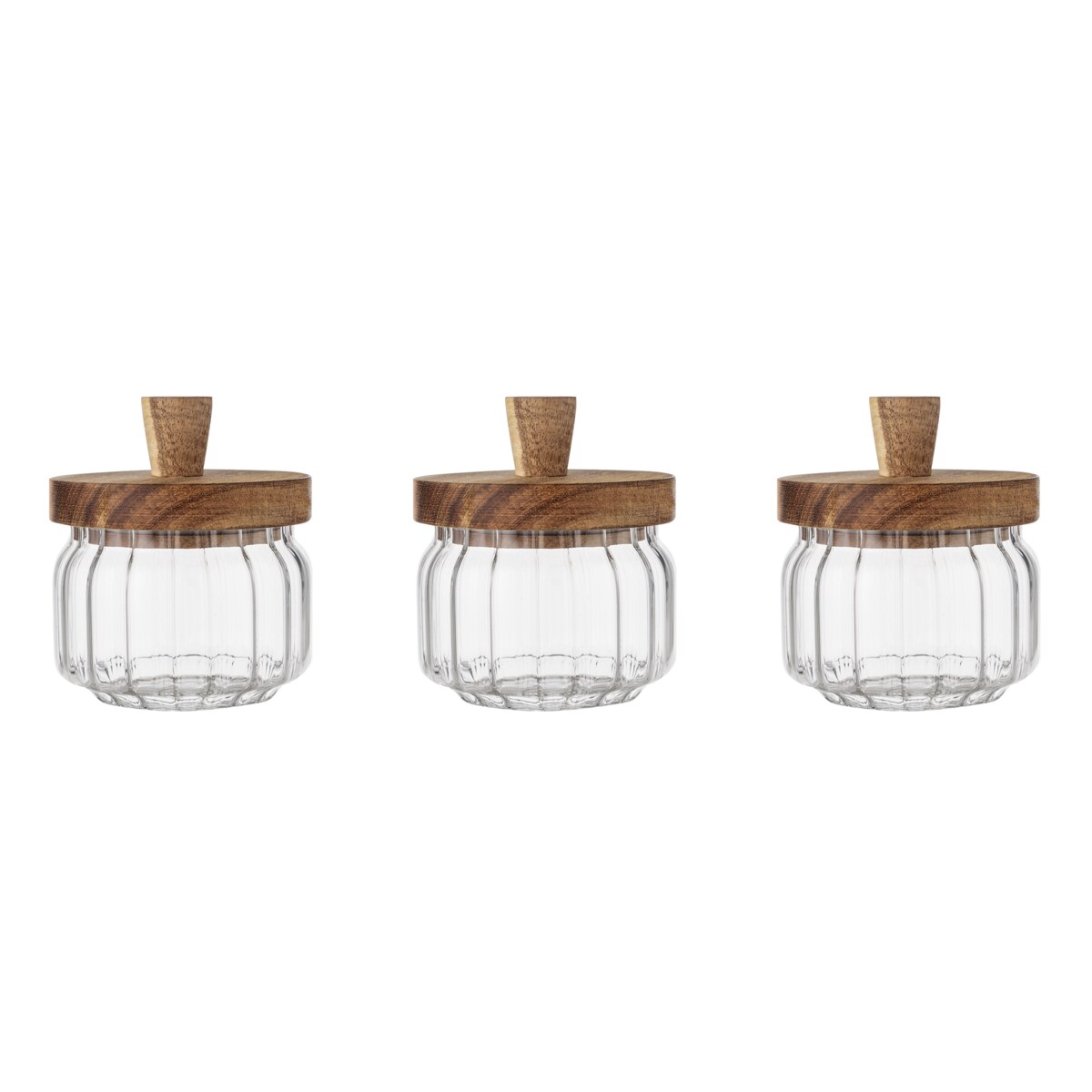 POJEMNIK SZKLANY kuchenny dekoracyjny na przyprawy sól cukier 3 x 250 ml