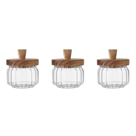 POJEMNIK SZKLANY kuchenny dekoracyjny na przyprawy sól cukier 3 x 250 ml