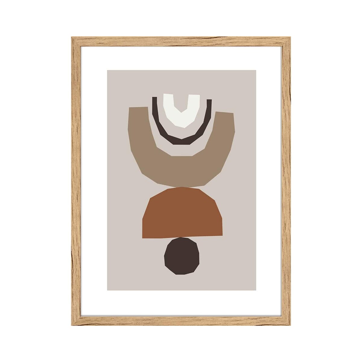 Obraz beżowy grafika 32x42 cm