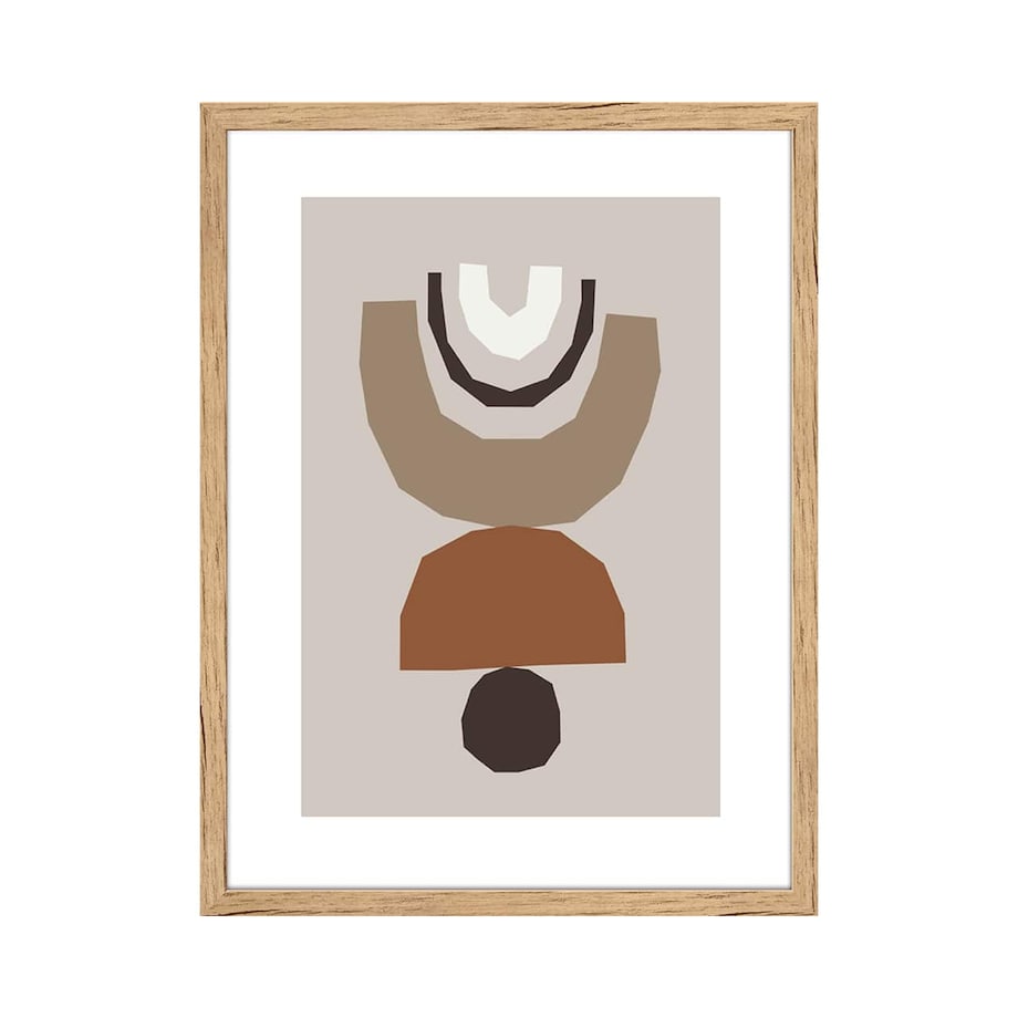 Obraz beżowy grafika 32x42 cm