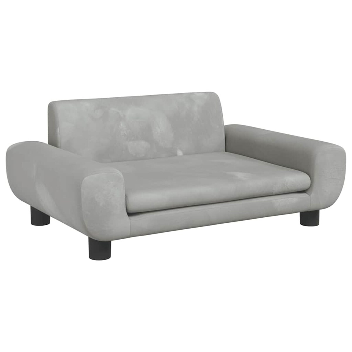 vidaXL Sofa dla dzieci, jasnoszara, 70x45x33 cm, aksamit