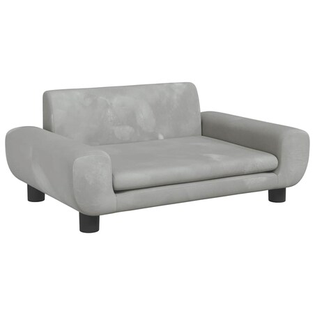 vidaXL Sofa dla dzieci, jasnoszara, 70x45x33 cm, aksamit