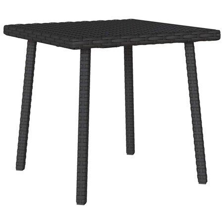 vidaXL Stolik kawowy ogrodowy prostokątny czarny 40x40x37cm polirattan