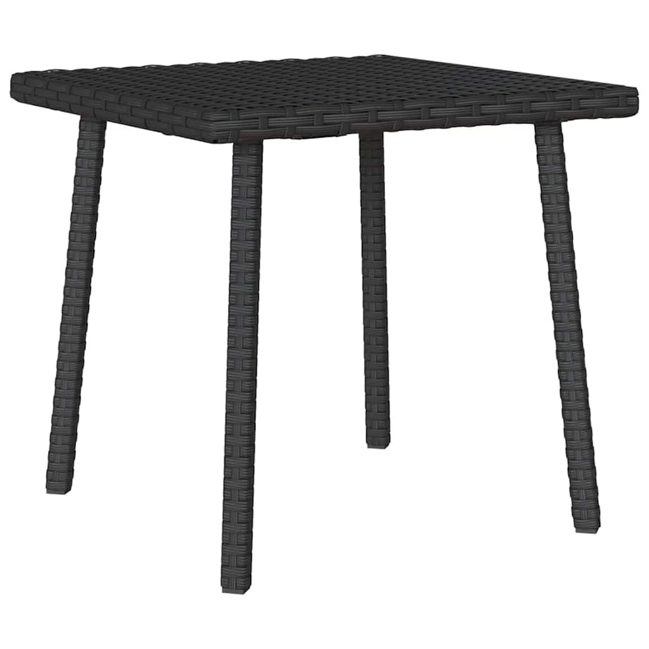 vidaXL Stolik kawowy ogrodowy prostokątny czarny 40x40x37cm polirattan
