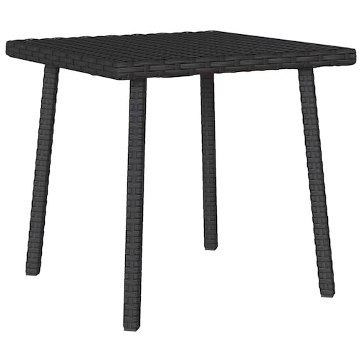 vidaXL Stolik kawowy ogrodowy prostokątny czarny 40x40x37cm polirattan