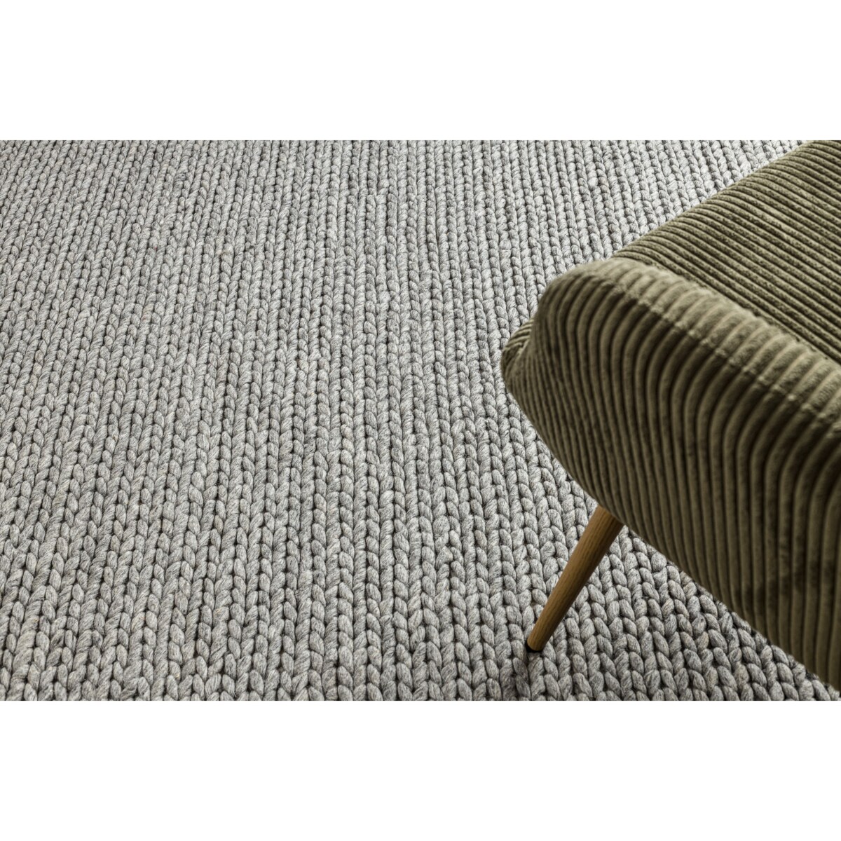 Dywan wełniany TAHAR 99004G szary - RĘCZNIE 160x240 cm