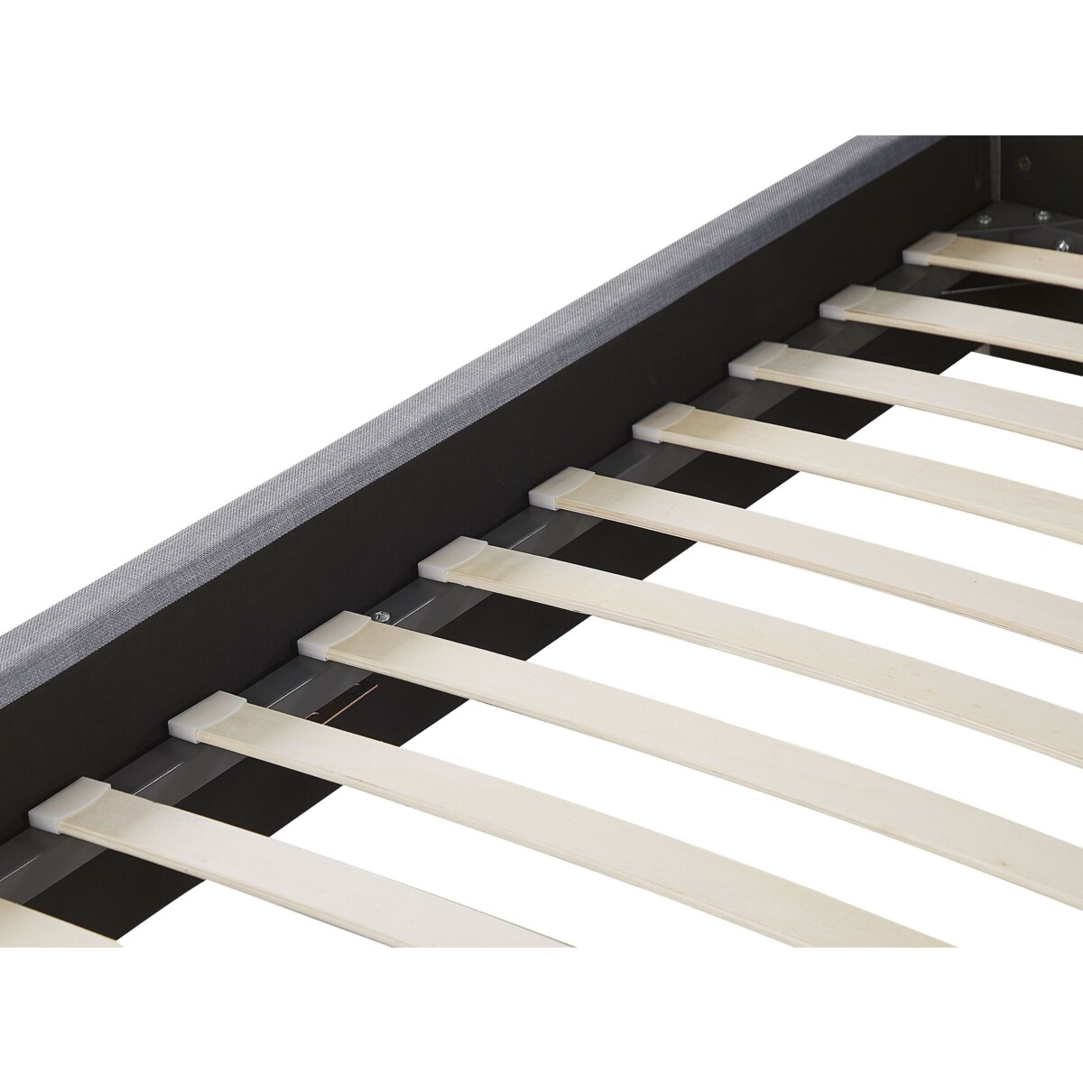 Łóżko tapicerowane 160 x 200 cm szare PARIS