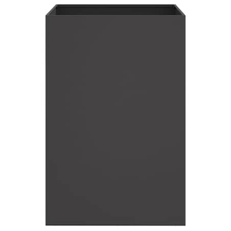 vidaXL Donica, czarna, 52x48x75 cm, stal