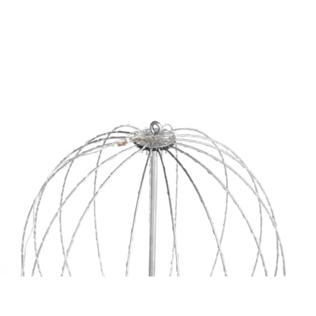 Dekoracja ogrodowa wisząca LED bombka 42 cm srebrna HOSFOS
