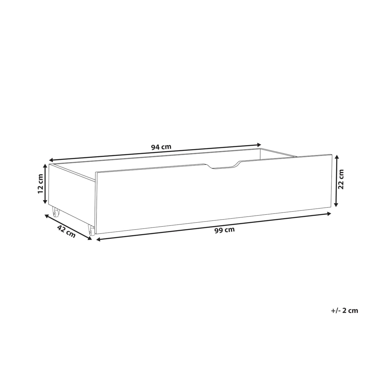 Szuflada do łóżka OLENDON Drewno Biały