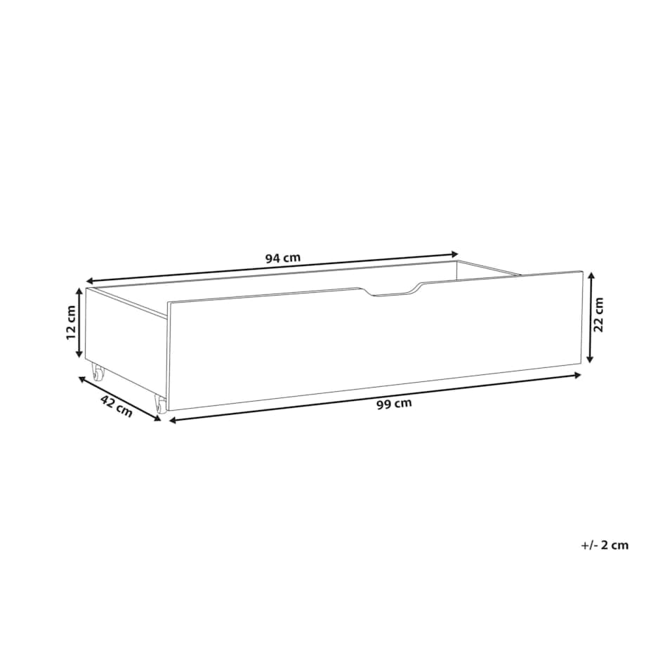 Szuflada do łóżka OLENDON Drewno Biały