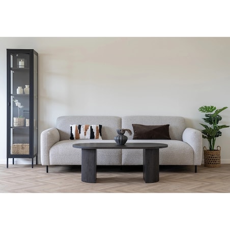Stolik kawowy 45x120x60 cm SNADAFF-2 owalny ciemnobrązowy
