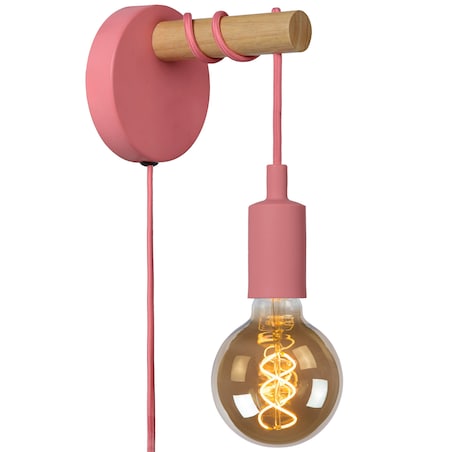 Kinkiet LAMPA ścienna PAULIEN 08227/01/66 Lucide dziecięca OPRAWA metalowa różowa