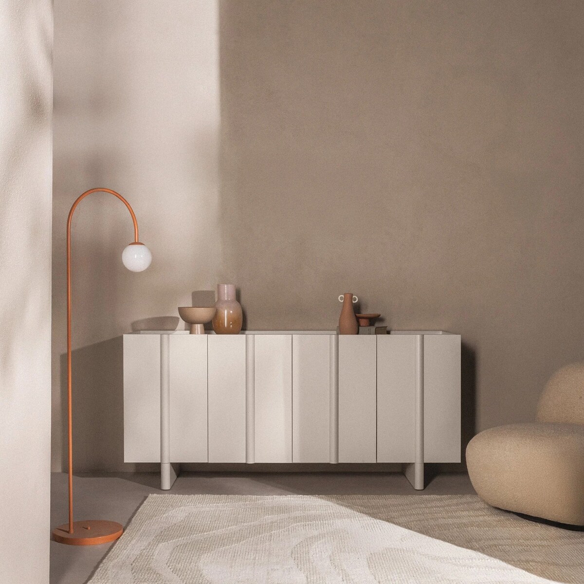 Komoda 4-drzwiowa 86x184x48 cm POPS kaszmirowa