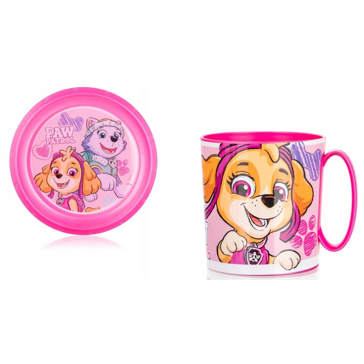 Talerz plastikowy + KUBEK dla dziecka zestaw na jedzenie obiad PSI PATROL