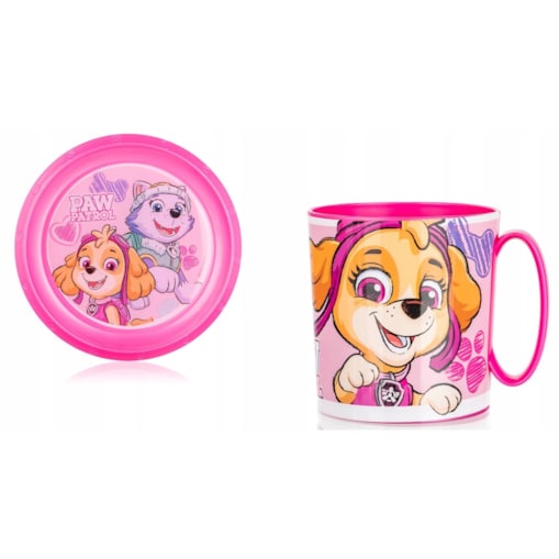 Talerz plastikowy + KUBEK dla dziecka zestaw na jedzenie obiad PSI PATROL