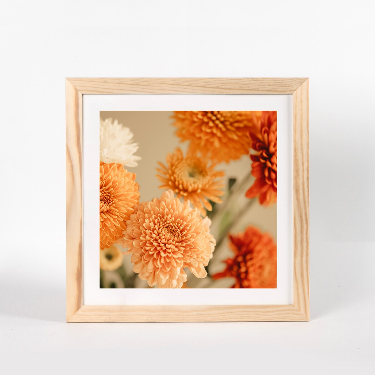 Ramka na zdjęcia 20x20 cm ramka z drewna surowego ramka kwadratowa RAW DIY