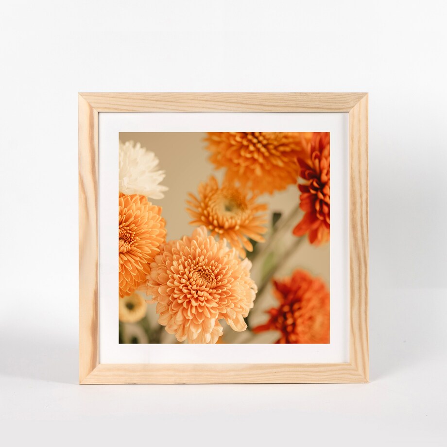 Ramka na zdjęcia 20x20 cm ramka z drewna surowego ramka kwadratowa RAW DIY