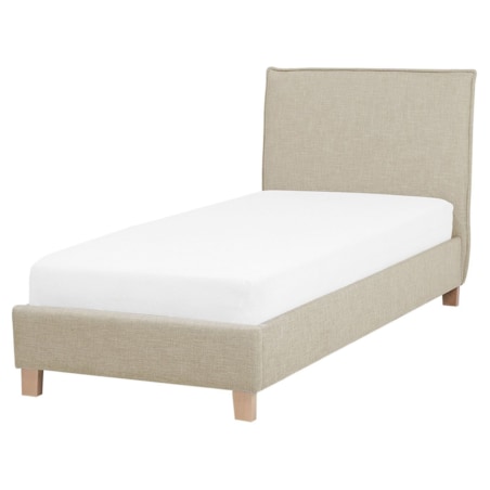 Łóżko tapicerowane 90 x 200 cm beżowe SENNEZ