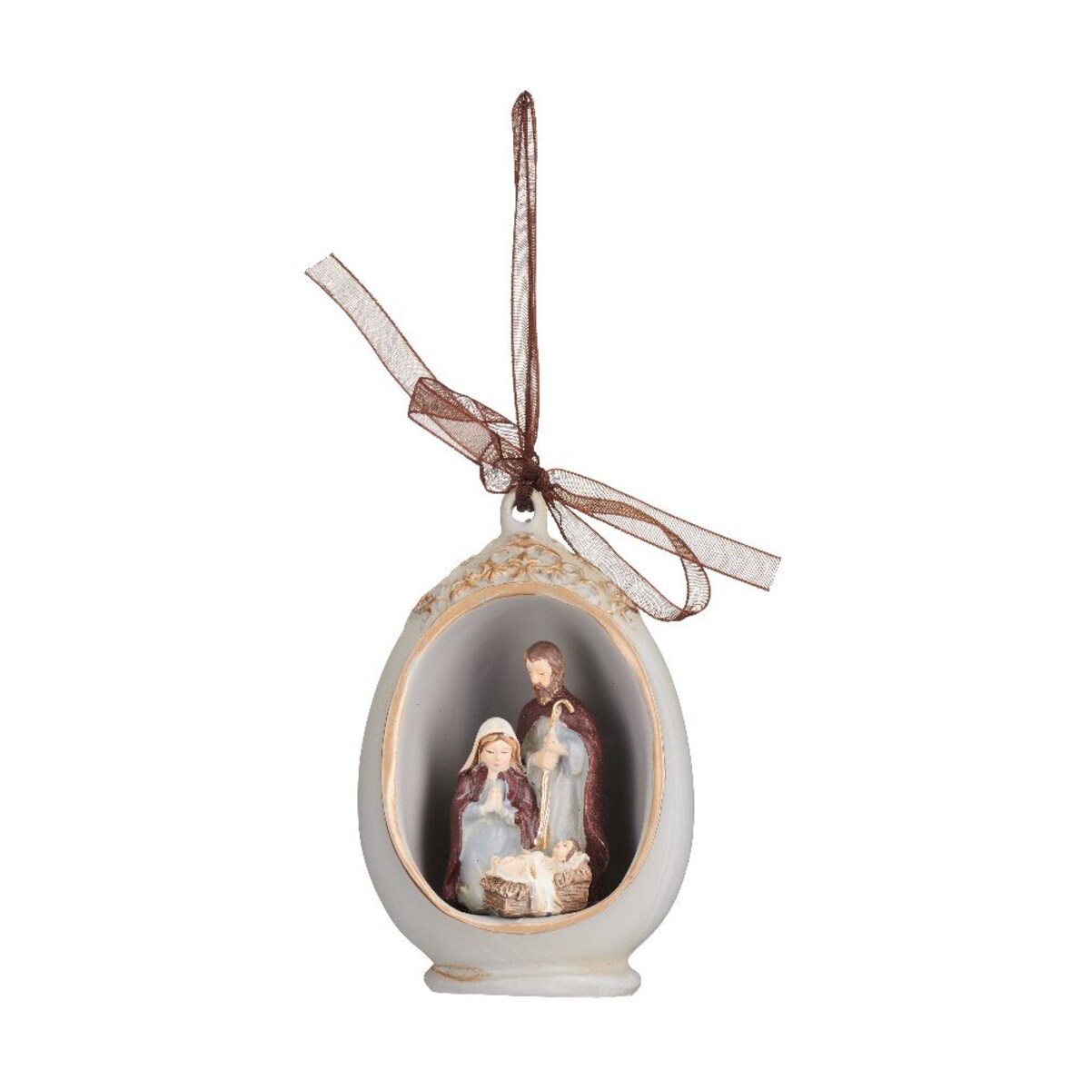 VILLA ITALIA Szopka bożonarodzeniowa LED Zawieszka 10 cm HOLY FAMILY