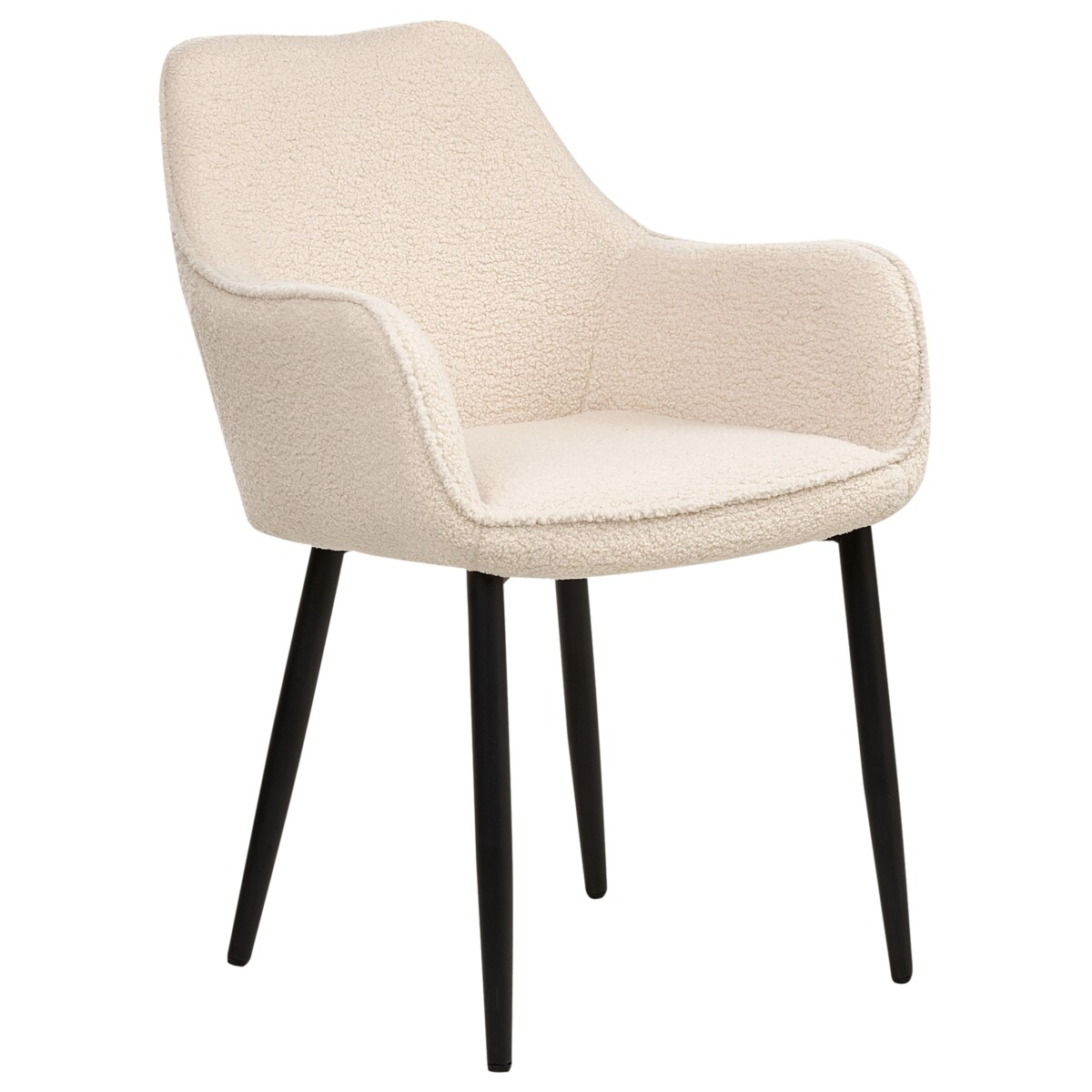 Zestaw 2 krzeseł do jadalni ALDEN Boucle Jasnobeżowy