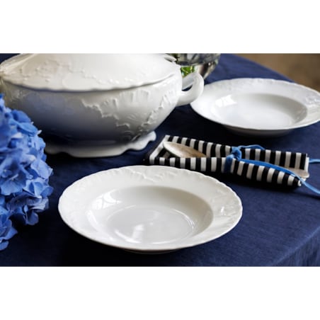 Zestaw talerzy dla 6 osób 18 el. Rococo Maria białe 0001