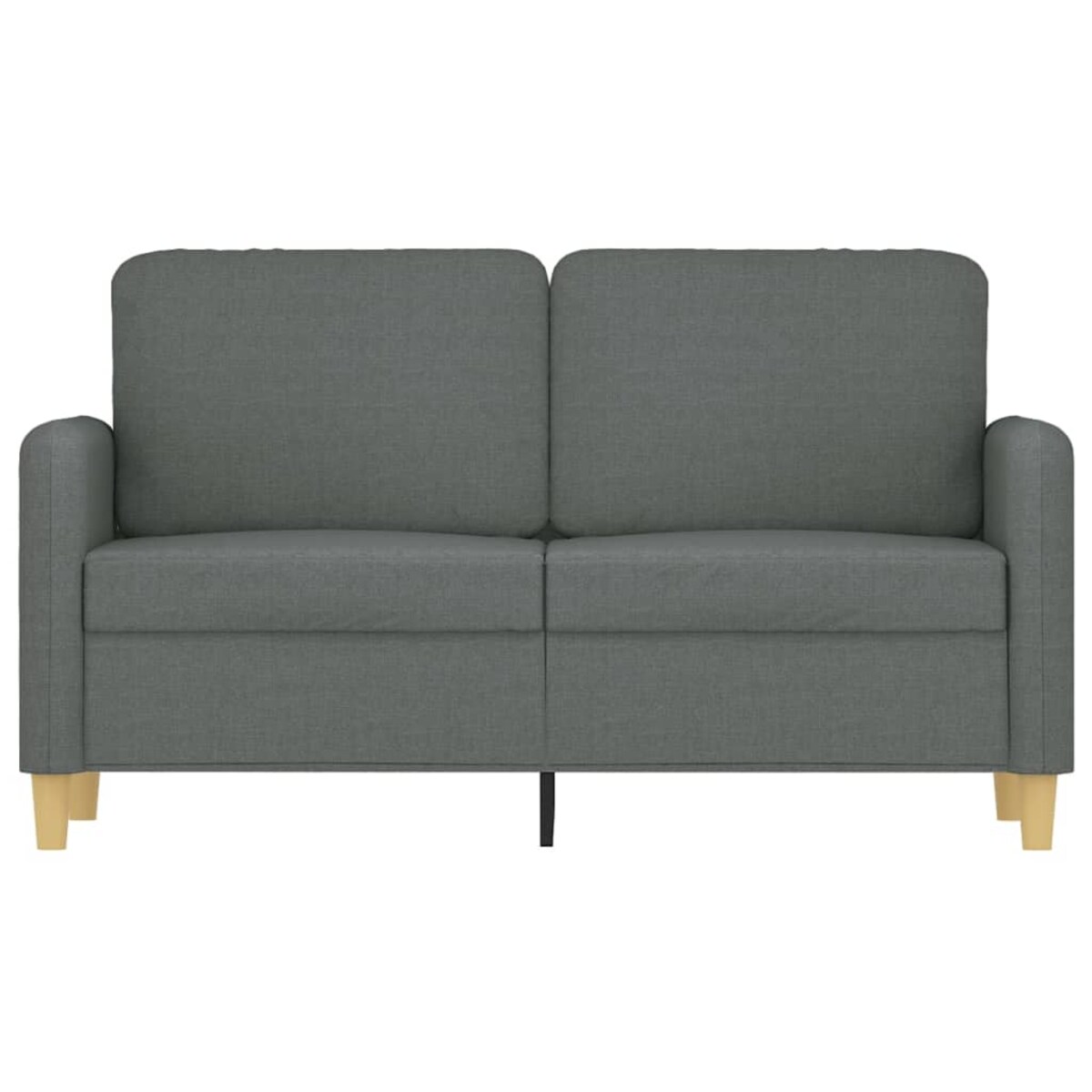 vidaXL Sofa 2-osobowa, ciemnoszara, 120 cm, tapicerowana tkaniną