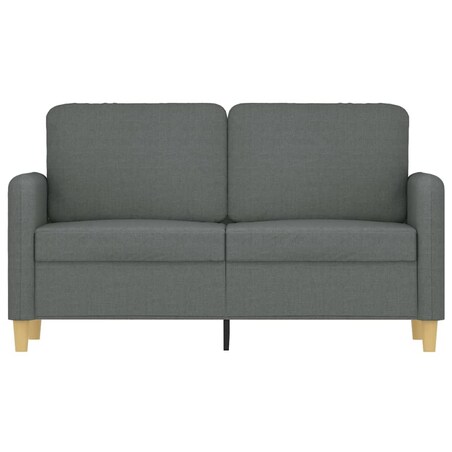 vidaXL Sofa 2-osobowa, ciemnoszara, 120 cm, tapicerowana tkaniną