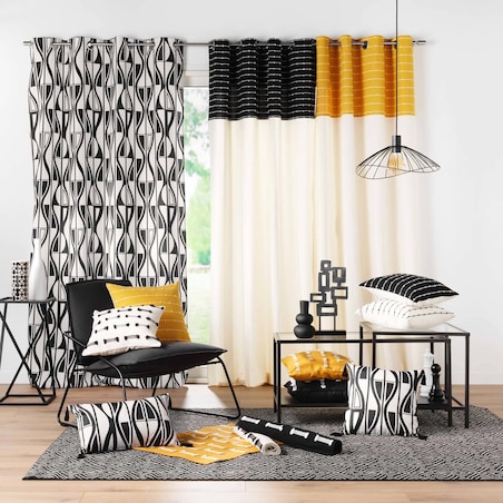 Poduszka dekoracyjna LINECHIC, bawełna z recyklingu, 45 x 45 cm