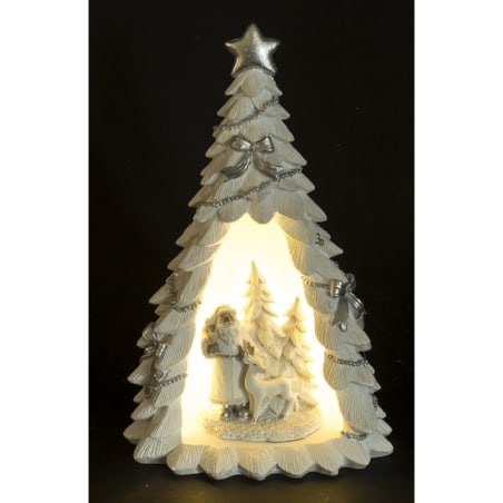 Dekoracja - choinka LED z Mikołajem wewnątrz 25x16x14 xm