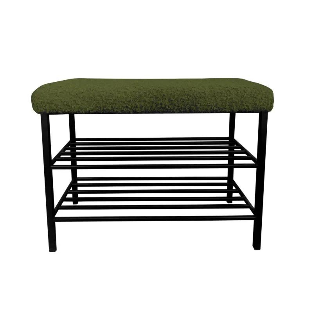 Stojak na buty z siedziskiem GAJA ROLF-14 czarny/oliwkowy