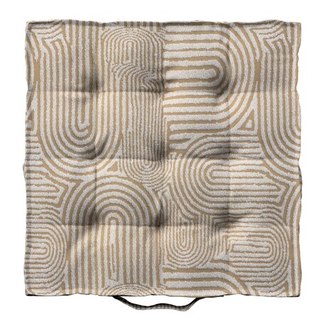 Poduszka na krzesło Kuba, beżowe łuki na kremowym tle, 50 x 50 x 10 cm, Cosy Home