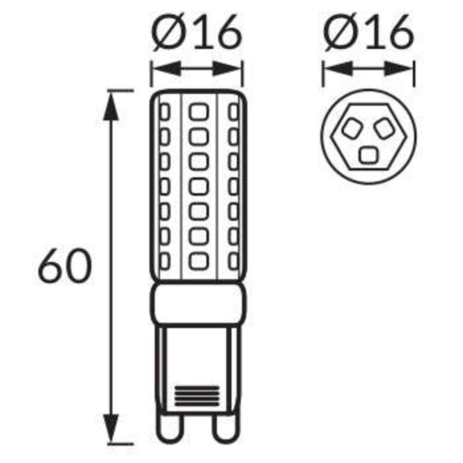 Żarówka BOB 03679 LED G9 5,5W 536lm 230V biała ciepła, Ideus