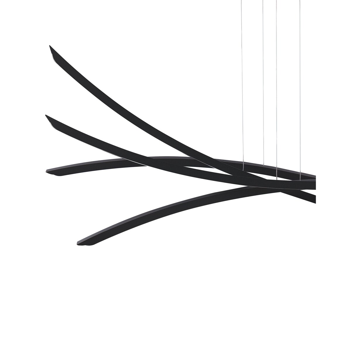 Lampa wisząca LED 4 punktowa metalowa czarna CALAO