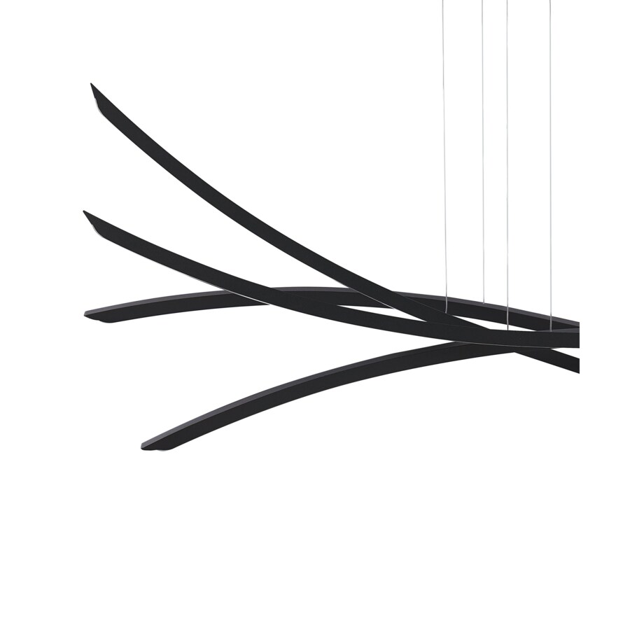 Lampa wisząca LED 4 punktowa metalowa czarna CALAO